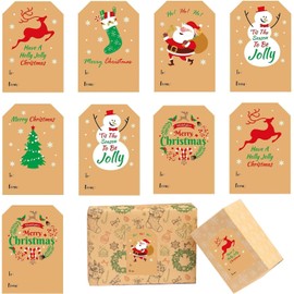 Christmas Stickers - 120pcs Gift Tags - 2"x3" Self-Adhesive Name Labels for Presents