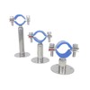 Stainless Steel Height-Adjustable Pipe Clamp - Wall/Ceiling Mounting for 45