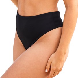 MYLILY Women's Brazilian Bikini Bottoms for Pool, Beach & Sea, Black, L