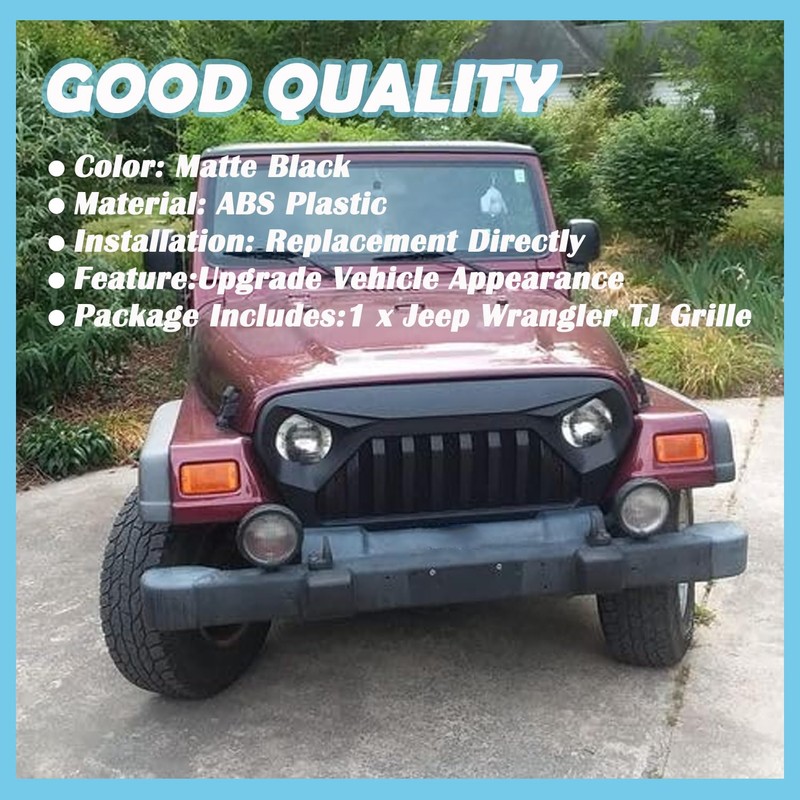 CABOHON Front Vader Grill For Jeep Wrangler TJ 1997-2006 Gladiator