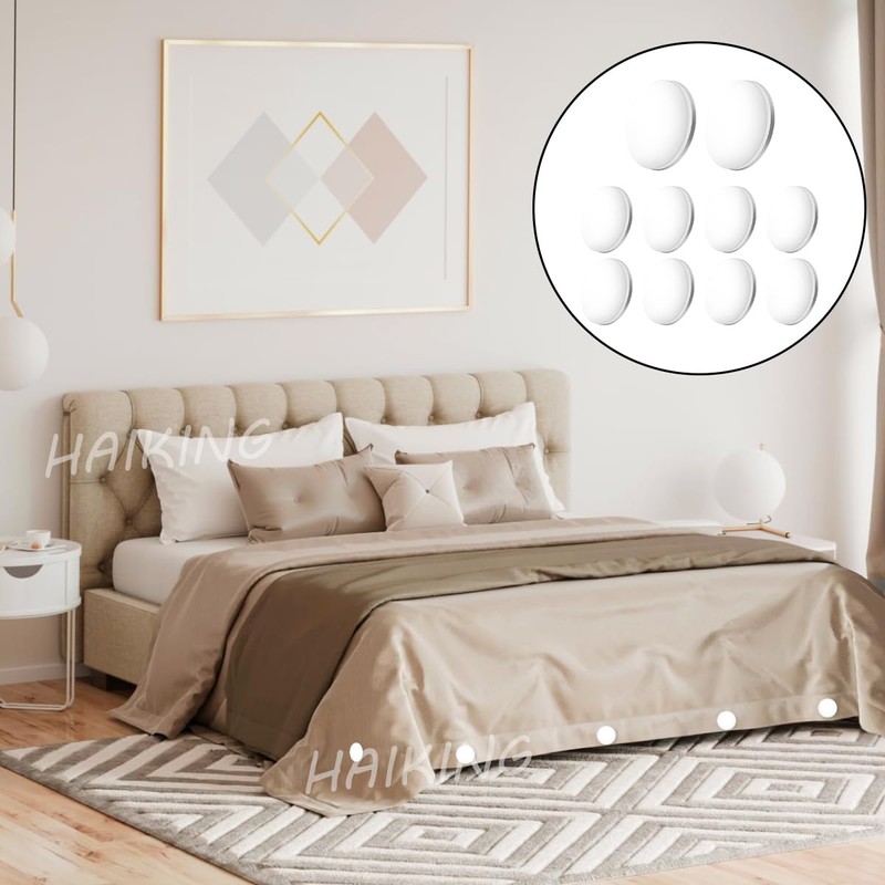 HAIKING Shower Curtain Magnets, 10 PCS White Round Plastic Covered