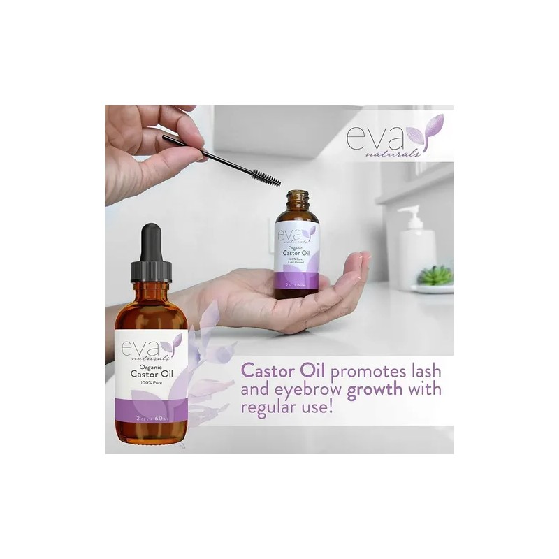 Aceite de Ricino Eva Naturals 100 Orgánico Puro 60ml Cuidado