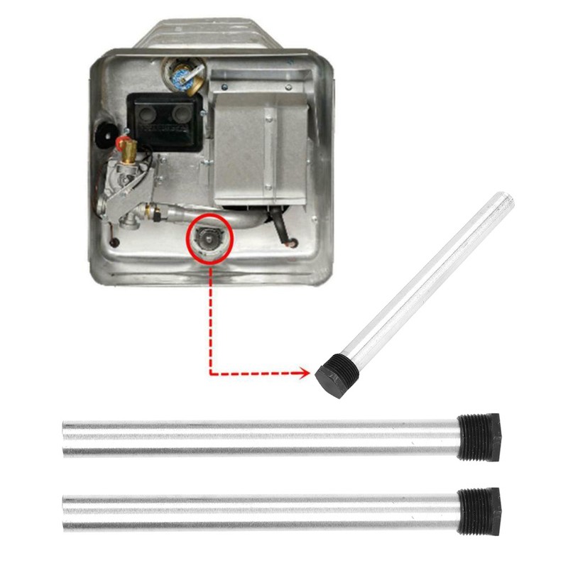 2pcs 21X320mm Magnesium Anode Rod for Water Heater NPT3/4 Thread