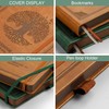 RETTACY Thick A5 Lined Notebook, Leather Hardcover, Notepad, with 320