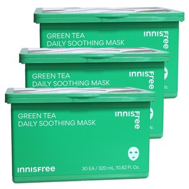 Innisfree Green Tea Daily Moisture Soothing Mask 30pcs x 3 / 이니스프리 그린티 데일리 수분 진정 마스크 30개입 x3개