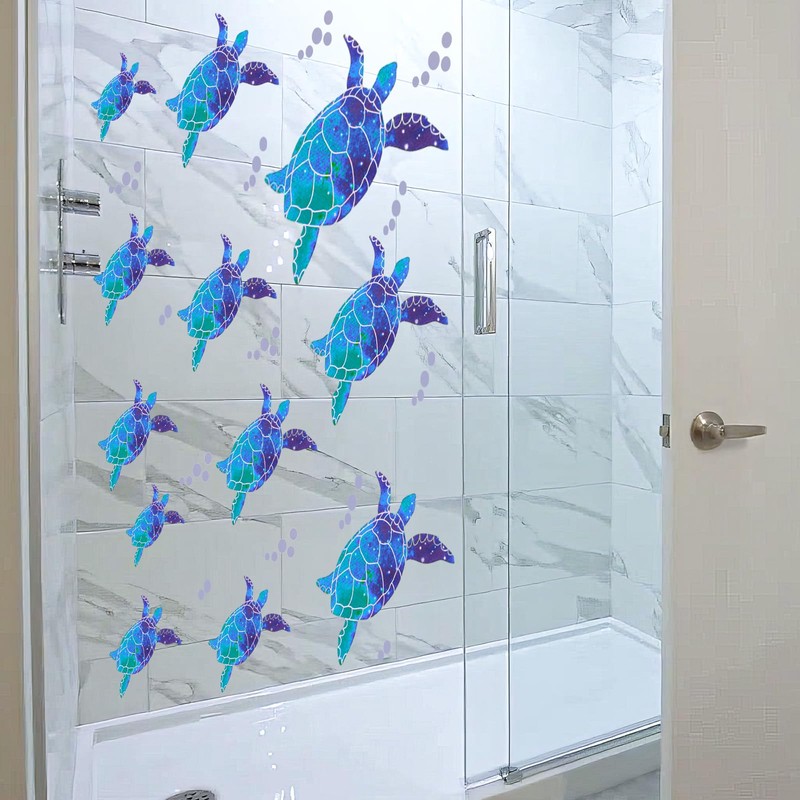 WLLHYF Sea Turtle Wall Decals Ocean Turtle Vinyl Stickers Waterproof