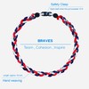 SUPBOMM Baseball Rope Necklaces, League Team Colors Braided Necklace, Baseball