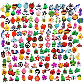 Flydem Rubber Loom Band Silicone Charm, Bracelet Charms,Loom Rubber Bands Charms,Bracelet Pendant,(105pcs)