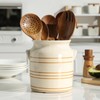 ATLZBLTCI Ceramic Farmhouse Kitchen Utensil Holder for Countertop, Rustic Cooking