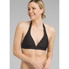 prAna - Parte Superior Lahari Halter para Mujer, Negro Sólido,