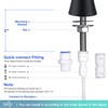 EKRTE Matte Black Drinking Water Faucet for Kitchen Sink, Brass