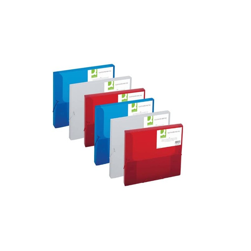 Q-Connect Elasticated Folder 25mm A4 Blue (Suitable for both A4