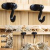 SMKOLIN 2 Pack Cast Iron Ceiling Hook,Industrial Coat Hook,Chandelier Hooks,Plant
