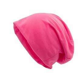 Unisex Mens Womens Childrens Neon Pink Long Jersey Beanie Spring Cap Long Beanies Slouches Summer Beanie Thin Summer Cap Summer Beanie