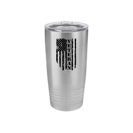 Rogue River Tactical USA Flag Veteran 20 Oz. Travel Tumbler Mug Cup w/Lid Vacuum Insulated Hot or Cold Military Vet Gift