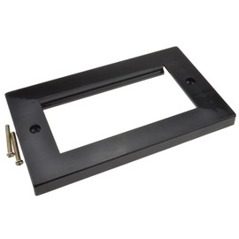 kenable Faceplate 4 Port Low Profile Double Gang 146x86mm RJ45 Modules BLACK