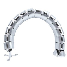 Cable Tidy Sleeves Cable Management Wire Tidy Cable Cover Protector Spine/Snake Type DIY Flexible for Home and Office Cord Organizer (80 * 6 * 6cm, Round, Silver)