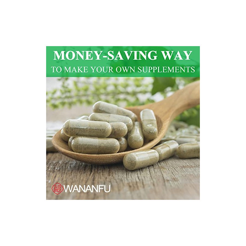 wananfu wananfu Size 000 Empty Capsules Vegetarian (1000 Count) Bundle