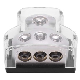 Kadimendium Fuse Holder Distribution Block Practical Car Audio Power Cable Splitter Stereo Amplifier Power / Ground Distribution Block 1 in 3 Out Fuse Holder for Car Boat
