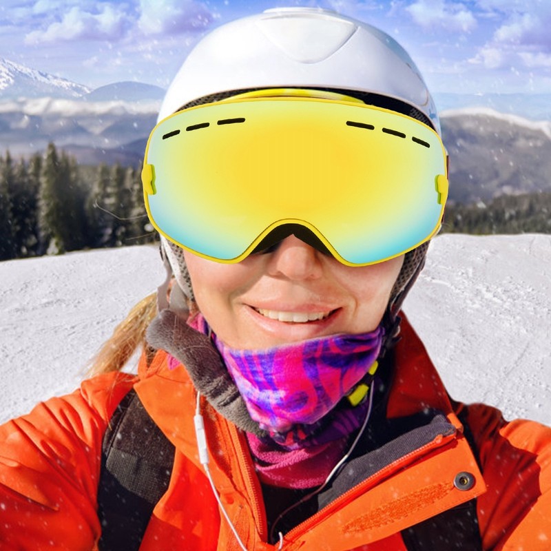Double Layer Anti Fog Large Spherical Outdoor Children Protection Skiing