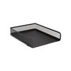 TRU RED Front Load Stackable Metal Letter Tray, Matte Black,
