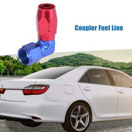 A ABSOPRO Coupler Fuel Line AN10 90 Degree Car Fuel Oil Hose End Fitting
