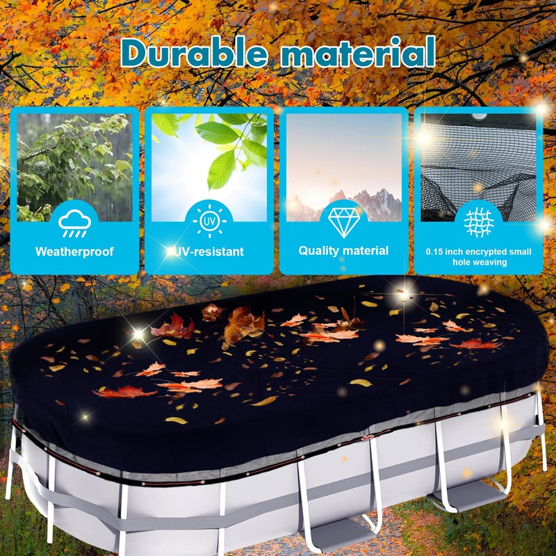 15 x 30 Foot Oval Above Ground Swimming Pool Leaf