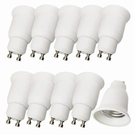 DZYDZR 10pcs GU10 to E26/E27 Edison Base Lamp Bulbs Sockets Adapter Converter Flame Retardant Material Used for Less Than 60W LED Lamp