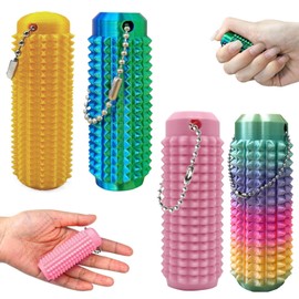 4pcs Skills Borderline Hedgehog Ball Small Hedgehog Ball Metal Acupressure Ball Spiked Ball Acupressure Balls Skills Borderline Acupressure Ball for Stress Relief or Massage for Back Legs Feet Hands