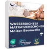 SLEEPZEN Waterproof Mattress Protector, Molleton 100% Cotton, Mattress Cover with