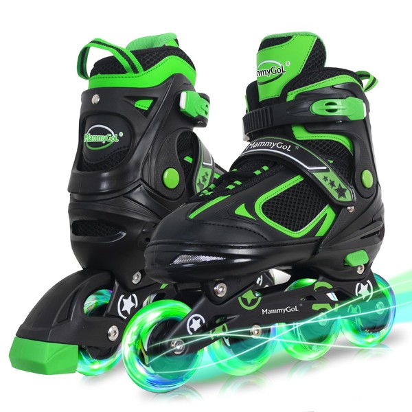 MammyGol Inline Skates for Boys Girls Kids Youth with Light