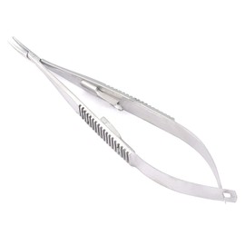 castroviejo Needle Holder 5.5 inches Curved with Lock by TeckMed