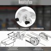 4 binari lineari SBR12, anello di bloccaggio lineare per SBR12,
