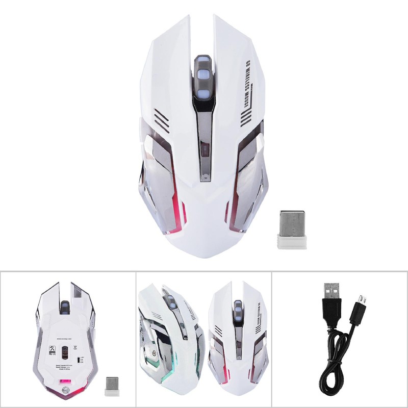 2.4G Wireless Rechargeable Gaming Ergonomics Optical Mouse Mice For PC
