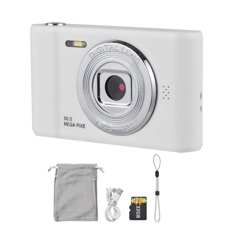 Andoer Digital Camera 1080P, 50MP Photo Camera, Compact Camera 8X