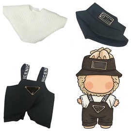 17cm Doll Clothes(NO Doll) Hat & Overalls Set for 17cm Accessories Suit,Stylish Adorable Dolls Clothes Accessories (Romper)