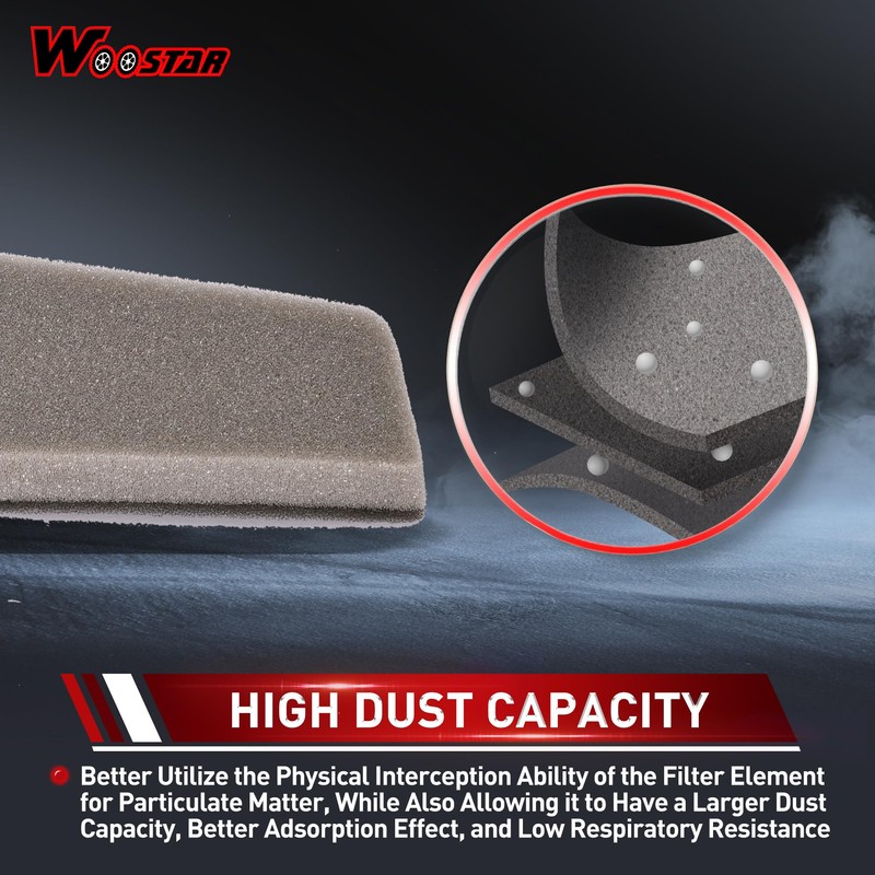 WOOSTAR Motorcycle Air Filter Element Replacement for 2 Stroke 50cc