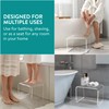 Navaris Acrylic Stool - Clear Shower & Bath Chair -