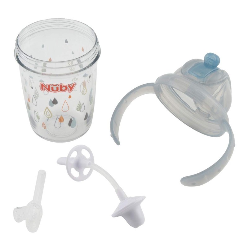Nuby Flip It Cup, 8.5 fl oz (240 ml), Raindrop