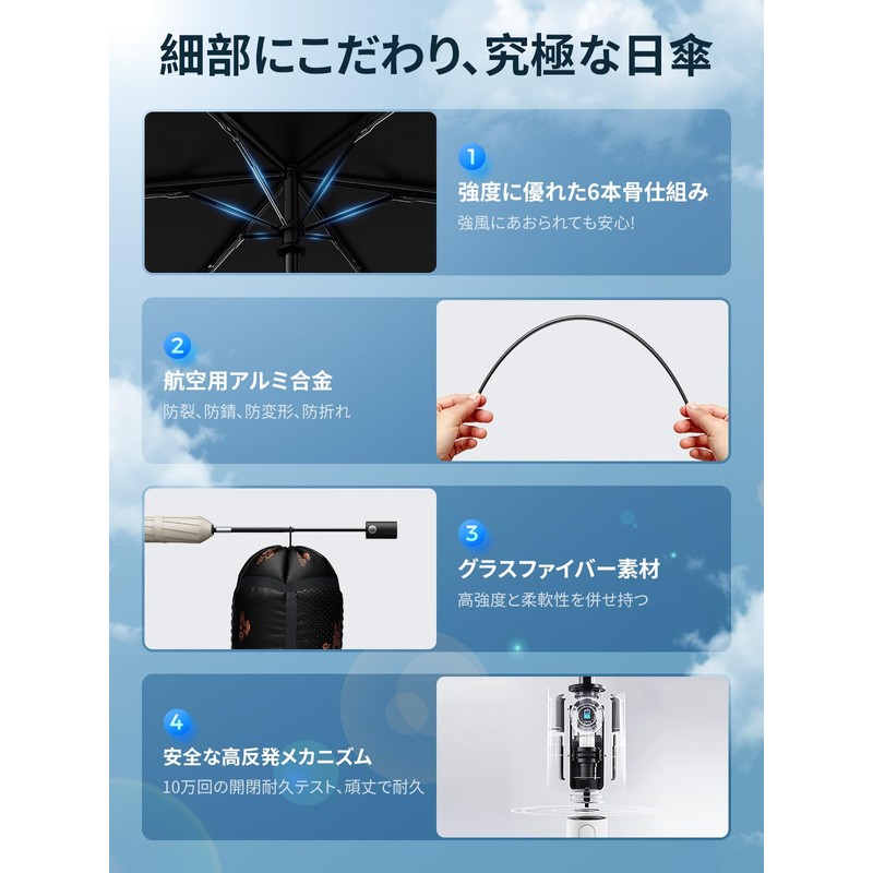 Parasol (Industry's First! Stage Storage, JIS Certified, Supervised by Active