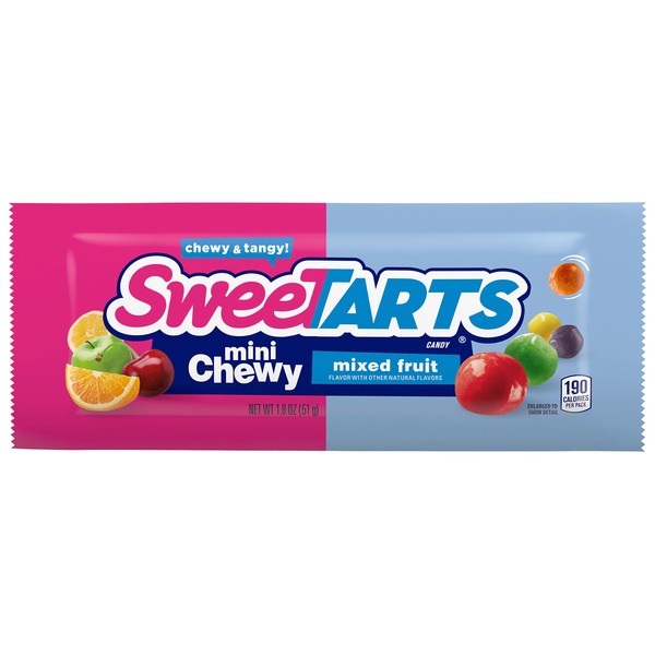SweeTARTS Mini Chewy Candy, 1.8 ounce Pouch, 24 ct