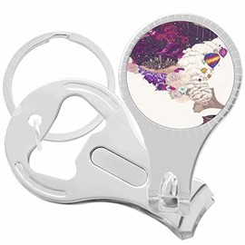 Hot Air Balloons Nail Clippers Plus Bottle Opener Keychain