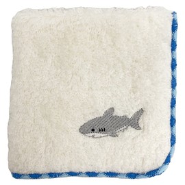 BESTEVER, Made in Japan, 100% Cotton, Untwist Yarn, Unbleached, Hand Towel, Shark Shark, One Point, Petite Gift, Return, Individual Packaging, Made in Japan [Mini Towel] Best Ever