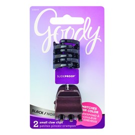 GOODY SlideProof Mini Hair Claw Clips Black - 2 count (1940918)