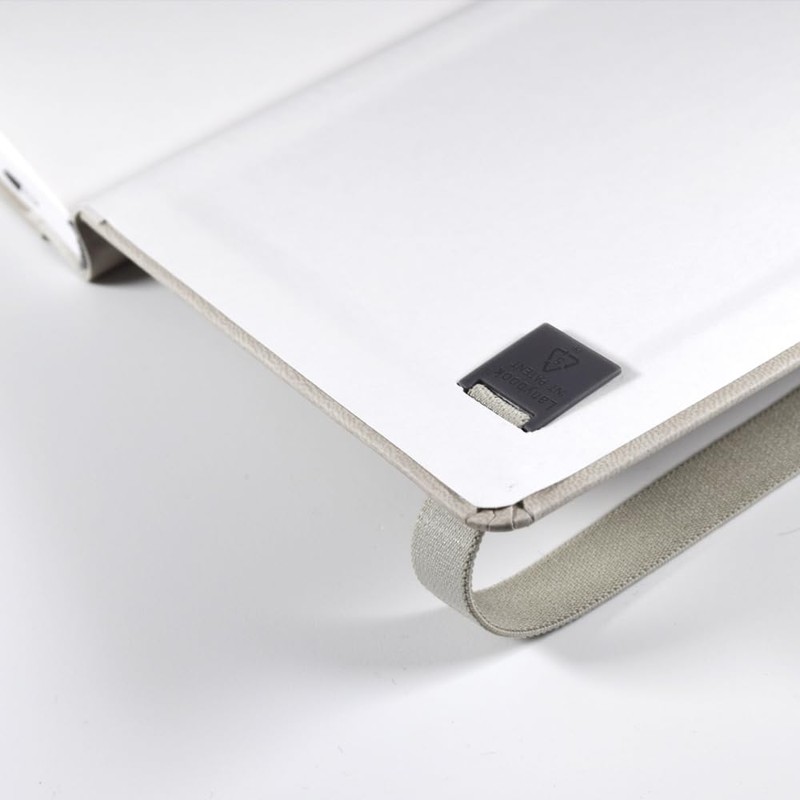 Lanybook ProDS Notebook Large Beige Squared with Practical Closure Band