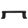 Xhziy 2pcs 8-inch Black Sliding Wooden Door Handle Aluminum Alloy
