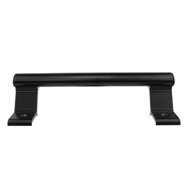 Xhziy 2pcs 8-inch Black Sliding Wooden Door Handle Aluminum Alloy Sliding Glass Door Handle with Screws Modern Metal Handle Suitable for Balcony Bathroom, Cabinet and Garden Doors