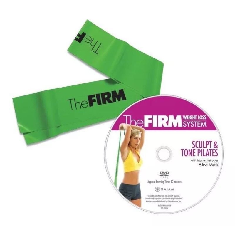 The Firm Kit Banda Pilates Resistencia Media Verde The Firm