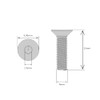 M4 (4mm x 25mm Inc Head) Hex Socket Countersunk Machine