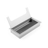 ATM® Desk Cable Grommet, Aluminium with Integrated Brush and Flap,